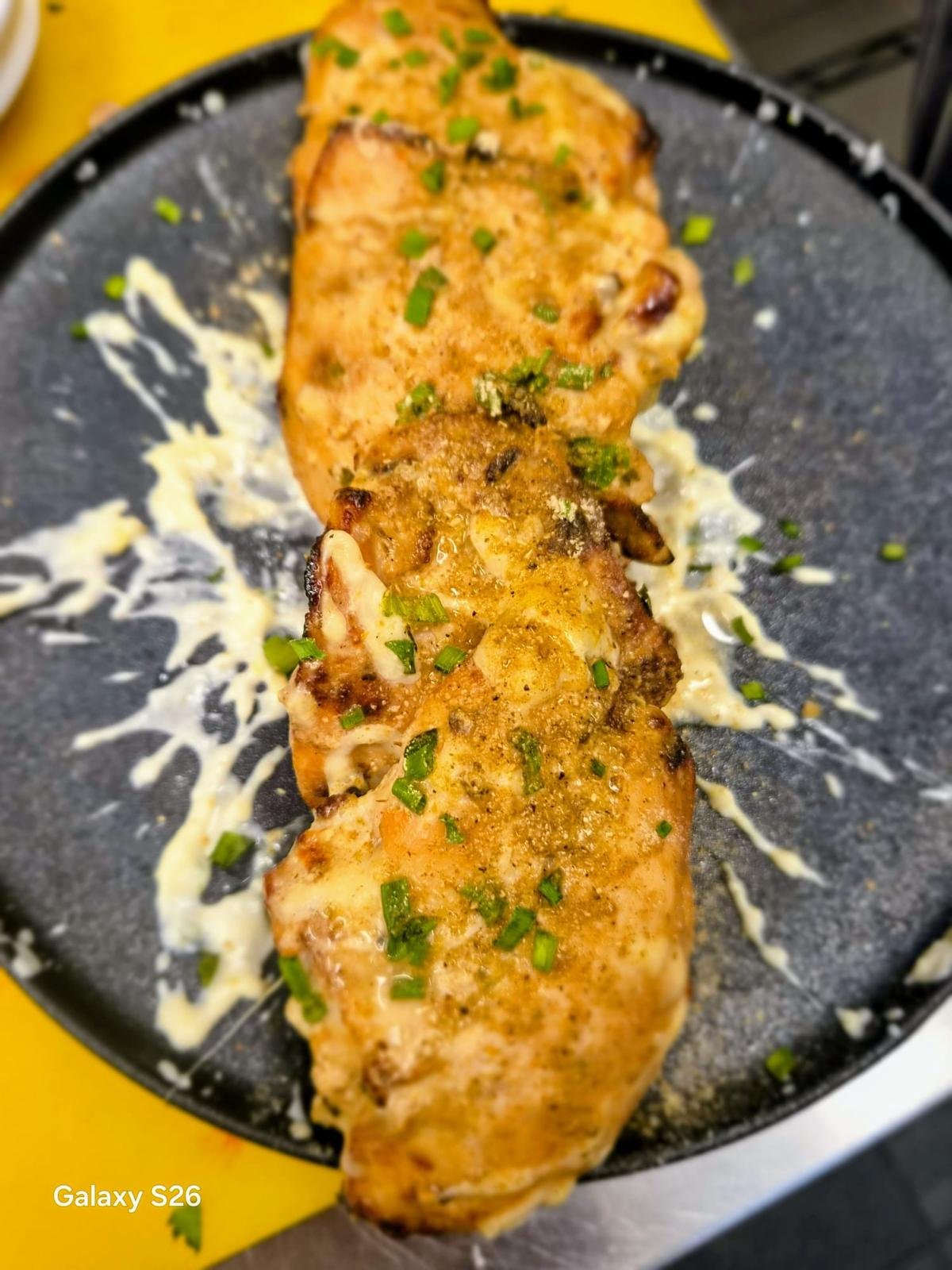 Creamy grilled dish